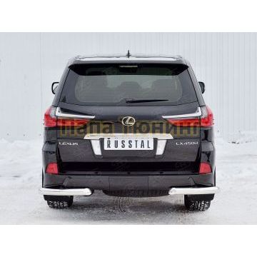 Защита задняя уголки d76 РусСталь для Lexus LX-570/450d 2015-
