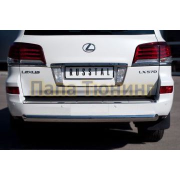 Защита заднего бампера d76 РусСталь для Lexus LX-570 2012-2015