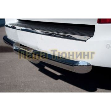 Защита заднего бампера d76 ступень РусСталь для Lexus LX-570 2012-2015