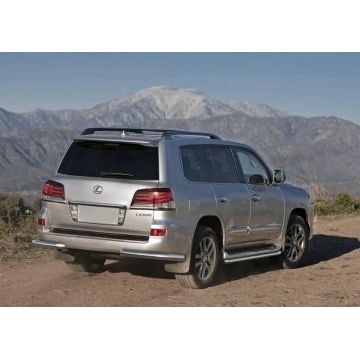 Защита задняя уголки 76 мм Rival для Lexus LX-570 2012-2015