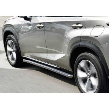 Защита штатных порогов 57 мм Rival для Lexus NX-200/200t/300h 2014-2017