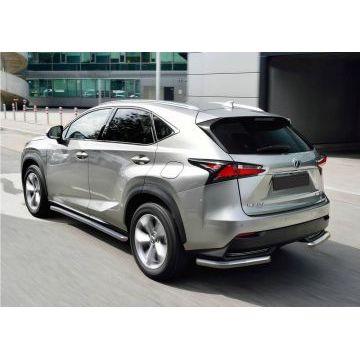 Защита штатных порогов 57 мм Rival для Lexus NX-200/200t/300h 2014-2017