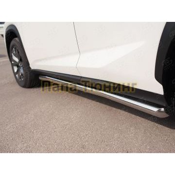 Пороги труба d57 вариант 1 РусСталь для Lexus NX-200 2014-