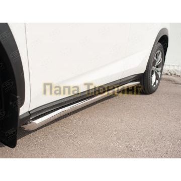Пороги труба d57 вариант 1 РусСталь для Lexus NX-200 2014-