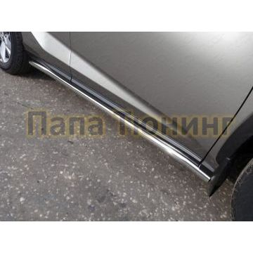 Пороги труба 60 мм ТСС для Lexus NX 2017- Пороги труба 60 мм ТСС для Lexus NX 2017-