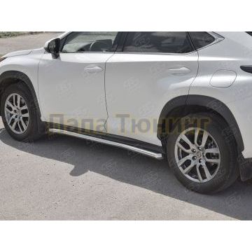 Пороги труба d57 вариант 1 для Lexus NX-300 2017-