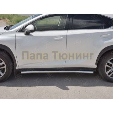 Пороги труба d57 вариант 1 для Lexus NX-300 2017-
