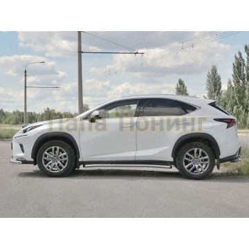 Пороги труба d57 вариант 1 для Lexus NX-300 2017-