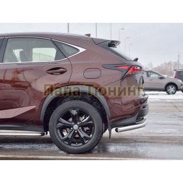 Защита задняя уголки d57 РусСталь для Lexus NX-200 2014-2017
