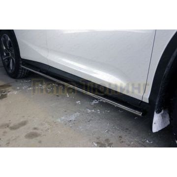 Пороги овальные с накладками 75х42 мм ТСС для Lexus RX200t/RX300/RX350/RX450h F-Sport 2015- Пороги овальные с накладками 75х42 мм ТСС для Lexus RX200t/RX300/RX350/RX450h F-Sport 2015-