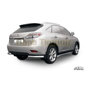 Защита задняя уголки 76 мм Slitkoff для Lexus RX-270/350 2012-2015