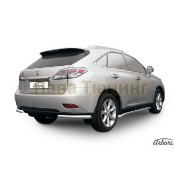 Защита задняя уголки 57 мм Slitkoff для Lexus RX-270/350 2012-2015