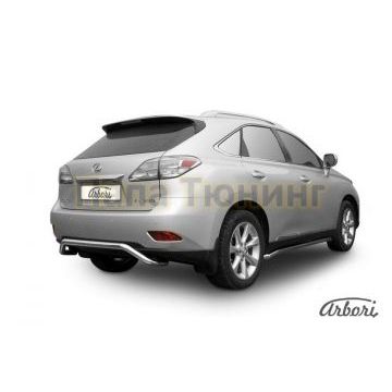 Защита заднего бампера скоба 57 мм Slitkoff для Lexus RX-350 2009-2012