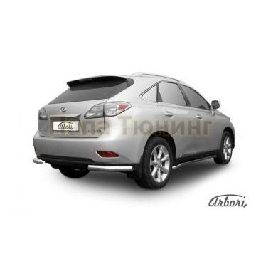 Защита задняя уголки 76 мм Slitkoff для Lexus RX-350 2009-2012