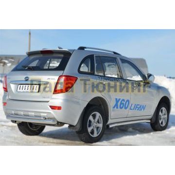 Пороги труба d57 вариант 2 РусСталь для Lifan X-60 2011-