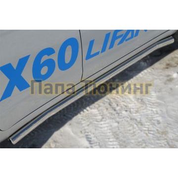Пороги труба d57 вариант 3 РусСталь для Lifan X-60 2011-