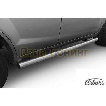 Защита штатных порогов труба 60 мм Arbori для Lifan Х-60 2011-