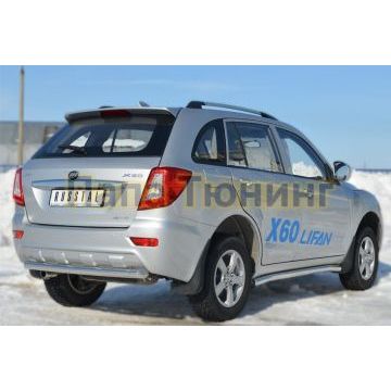 Защита заднего бампера d57 РусСталь для Lifan X-60 2011-2016