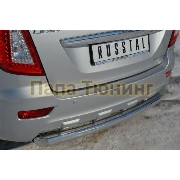 Защита заднего бампера d76 РусСталь для Lifan X-60 2011-2016