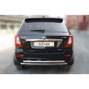 Защита заднего бампера двойная 50-50 мм ALFeco для Lifan X-60 2011-2016