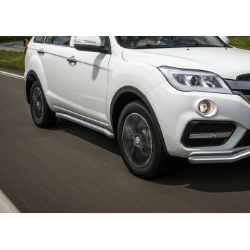 Защита штатных порогов 57 мм Rival для Lifan X-60 2016-