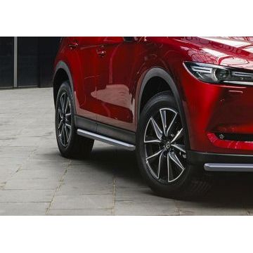 Защита штатных порогов 42 мм Rival для Mazda CX-5 2017-