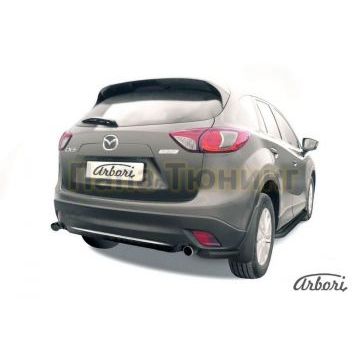 Защита задняя уголки чёрная сталь 57 мм Slitkoff для Mazda CX-5 2011- Защита задняя уголки чёрная сталь 57 мм Slitkoff для Mazda CX-5 2011-