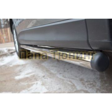 Защита штатных порогов d57 вариант 2 РусСталь для Mazda CX-5 2011-2015