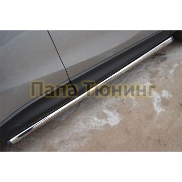 Защита штатных порогов d57 вариант 2 РусСталь для Mazda CX-5 2011-2015