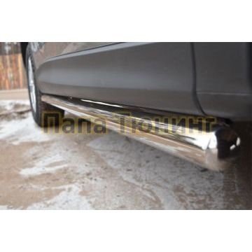 Защита штатных порогов d57 вариант 3 РусСталь для Mazda CX-5 2011-2015