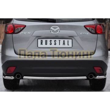 Защита заднего бампера d42 РусСталь для Mazda CX-5 2011-2015