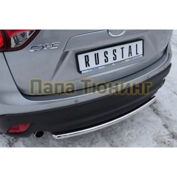 Защита заднего бампера d42 РусСталь для Mazda CX-5 2011-2015