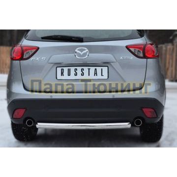 Защита заднего бампера d57 РусСталь для Mazda CX-5 2011-2015