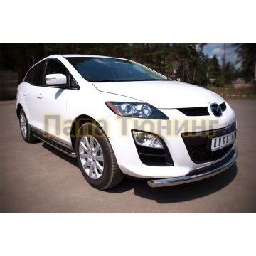 Пороги труба d57 вариант 1 РусСталь для Mazda CX-7 2010-2013