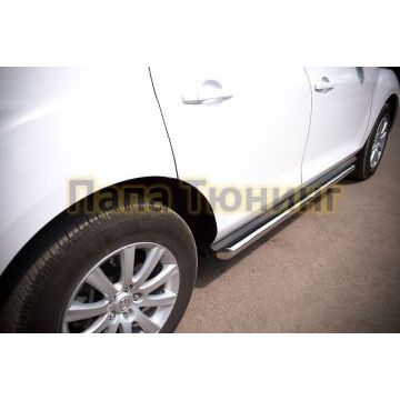 Пороги труба d57 вариант 1 РусСталь для Mazda CX-7 2010-2013