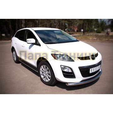 Пороги труба d57 вариант 3 РусСталь для Mazda CX-7 2010-2013