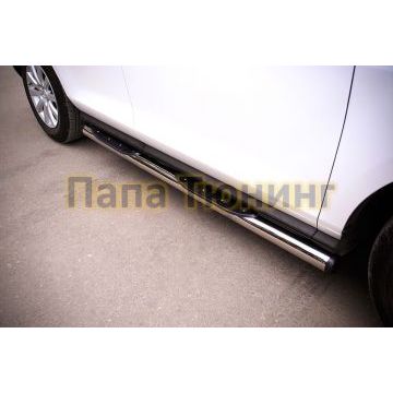 Пороги труба d76 с накладками вариант 2 РусСталь для Mazda CX-7 2010-2013