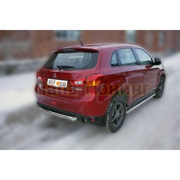Защита заднего бампера 60 мм ALFeco для Mitsubishi ASX 2013-2016