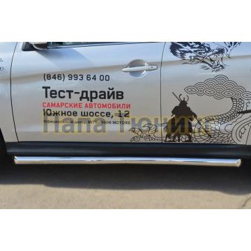 Пороги труба d57 вариант 1 РусСталь для Mitsubishi ASX 2013-2016