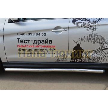 Пороги труба d57 вариант 2 РусСталь для Mitsubishi ASX 2013-2016