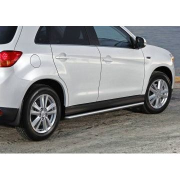 Защита штатных порогов 57 мм Rival для Mitsubishi ASX 2010-2016