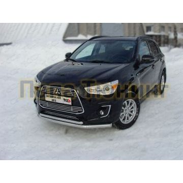 Защита передняя двойная 60-42 мм ТСС для Mitsubishi ASX 2013-2016