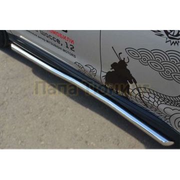 Пороги труба d57 вариант 1 РусСталь для Mitsubishi ASX 2010-2013