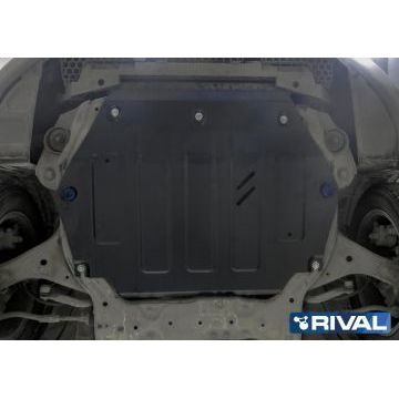 Защита картера и КПП Rival для 1,5 АКПП сталь 2 мм на передний привод для JAC S3 2014-