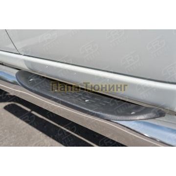 Пороги труба d76 вариант 3 РусСталь для Mitsubishi L200 2015-