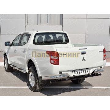 Защита задняя уголки d76 РусСталь для Mitsubishi L200 2015-2019
