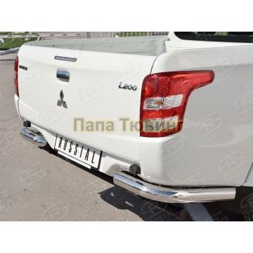 Защита задняя уголки d76 РусСталь для Mitsubishi L200 2015-2019