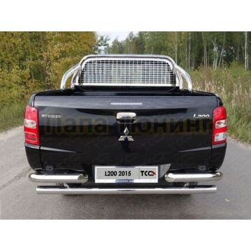 Защита кузова и заднего стекла без надписи 75х42 мм ТСС для Mitsubishi L200 2015-2019 Защита кузова и заднего стекла без надписи 75х42 мм ТСС для Mitsubishi L200 2015-2019