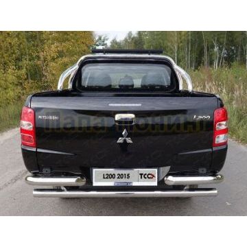 Защита кузова со светодиодной фарой 75х42 мм ТСС для Mitsubishi L200 2015-2019 Защита кузова со светодиодной фарой 75х42 мм ТСС для Mitsubishi L200 2015-2019