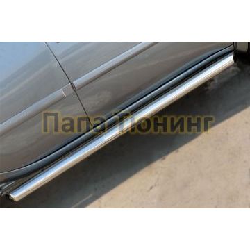 Пороги труба d76 вариант 1 РусСталь для Mitsubishi L200 2014-2015